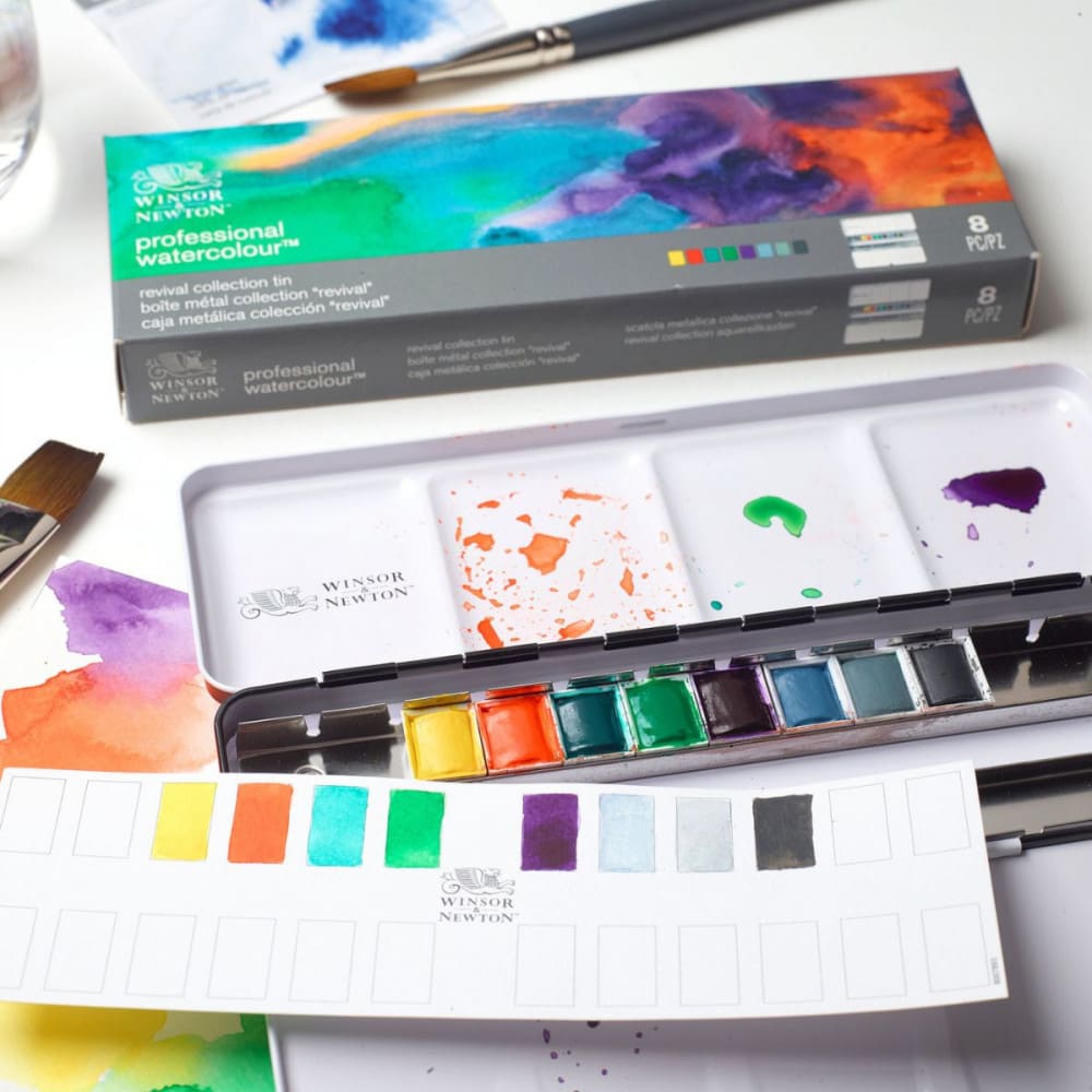 Tinta Aquarela Winsor & Newton Profissional Pastilha Edição Revival Collection