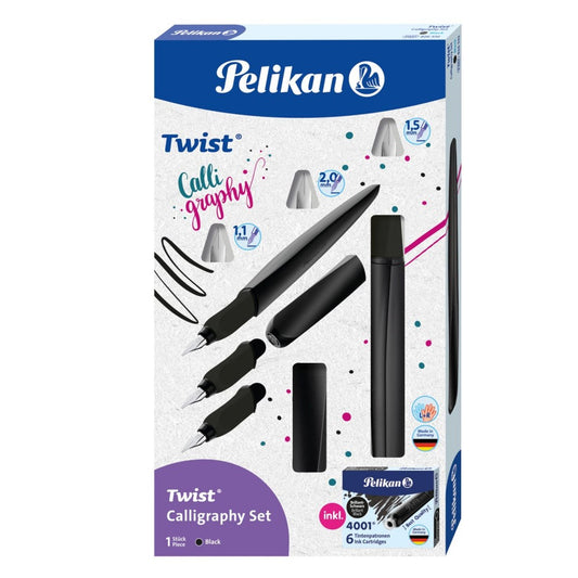 Conjunto Caneta Caligráfica Pelikan Twist C/ 3 Penas