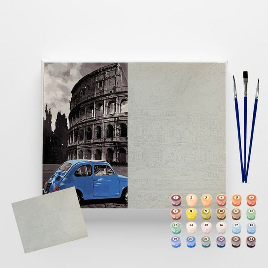 conjunto pintura numerada arte terapia 40x50cm coliseu