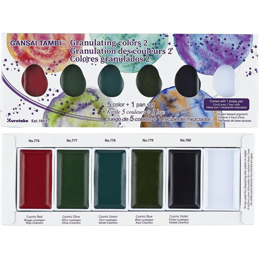 Aquarela Kuretake Gansai Tambi 05 Granulation Colors Set 2