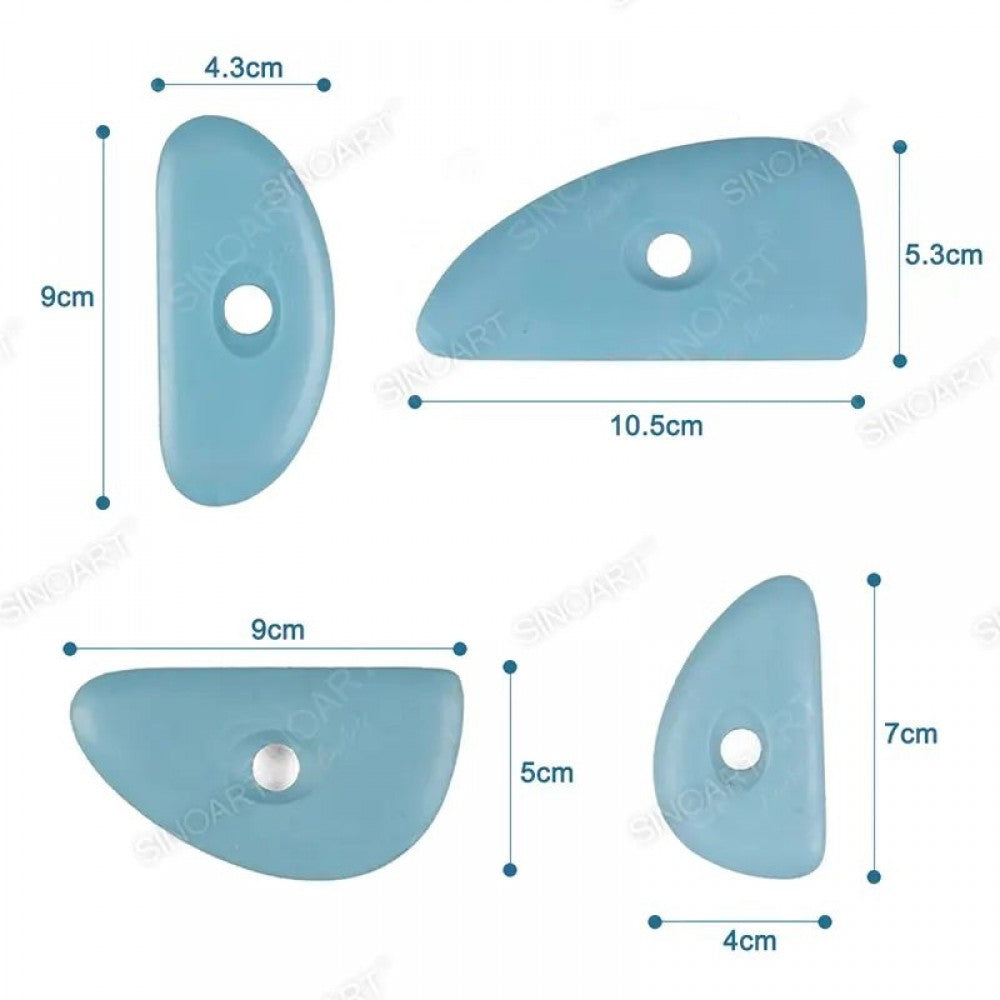 Espátulas de Silicone P/ Cerâmica Set C/4 Formatos