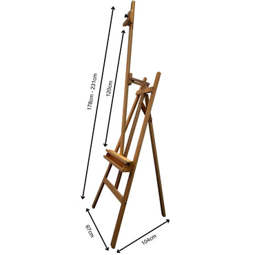 Cavalete em Madeira Ajustável Sinoart Estrutura em A