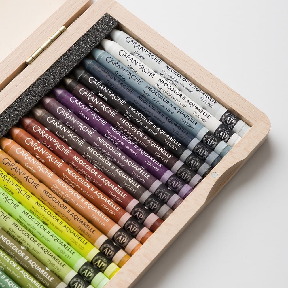 Estojo Giz Aquarelável Neocolor II Caran d’Ache 50 Cores Edição Limitada 50 Anos