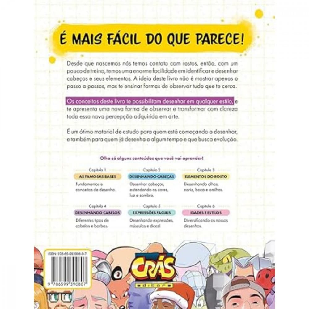 Desenhando Cabeças, Rostos e Expressões - Editora Cras - Bruno Lima
