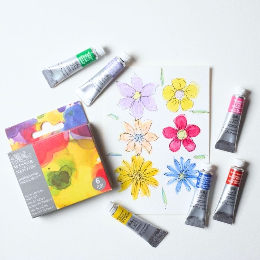 Aquarela Winsor & Newton Profissional C/6 Tubos Edição Floral Collection