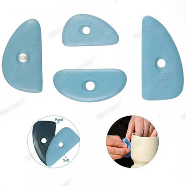 Espátulas de Silicone P/ Cerâmica Set C/4 Formatos