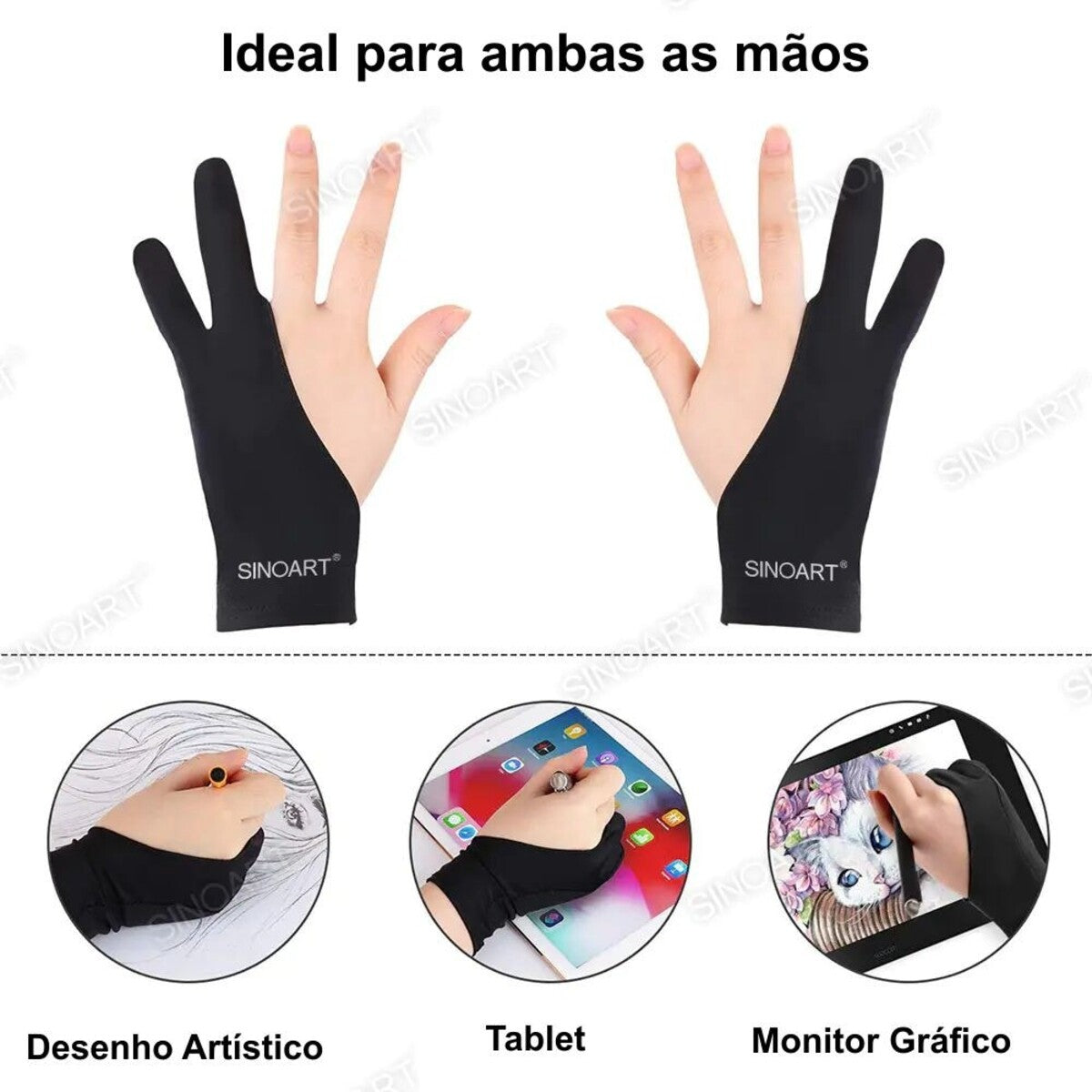 Luvas Para Desenho Sinoart
