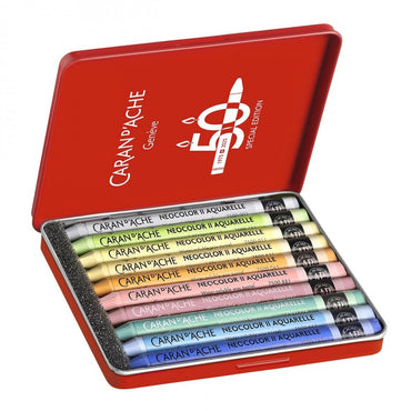 Giz Aquarelável Neocolor II Caran d’ Ache 10 Cores Edição 50 Anos Pastel