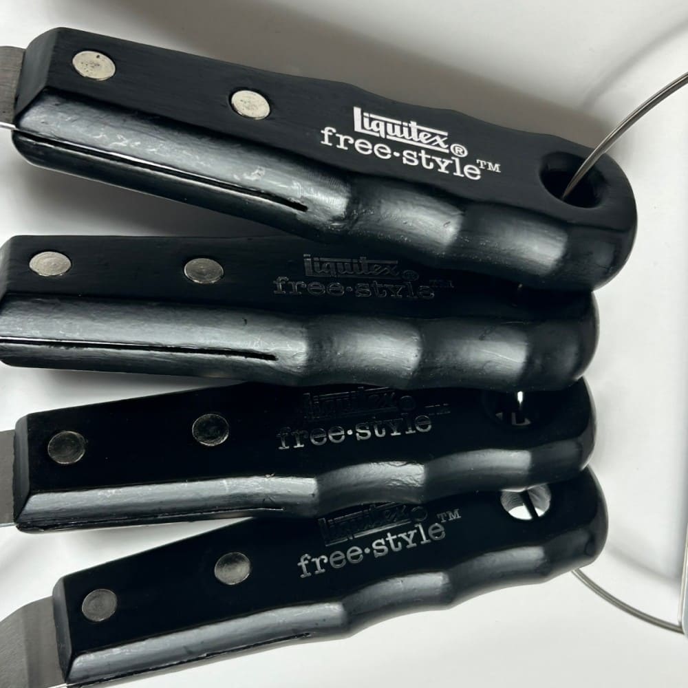 espátulas de aço para pintura free style liquitex 4 modelos