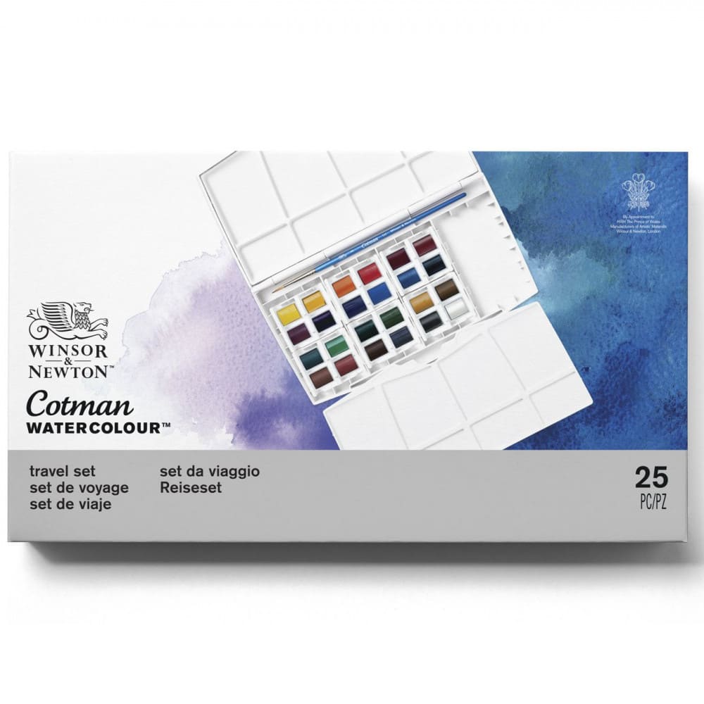 Estojo Tinta Aquarela Winsor & Newton Cotman Paiting Plus 25 Peças