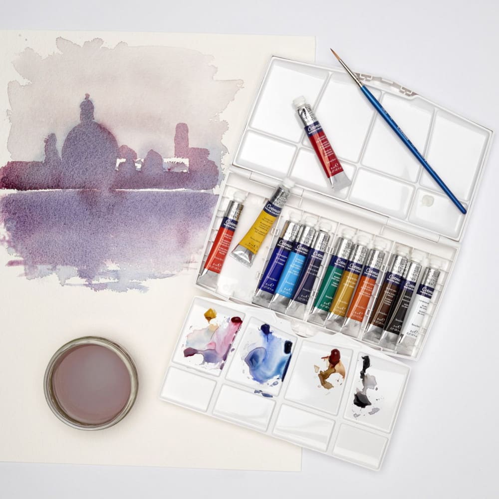 Estojo Tinta Aquarela em Tubo Winsor & Newton Cotman 13 Peças