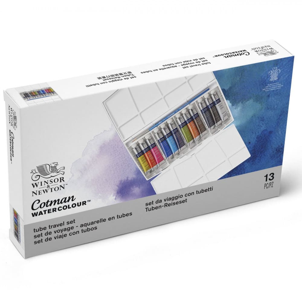 Estojo Tinta Aquarela em Tubo Winsor & Newton Cotman 13 Peças