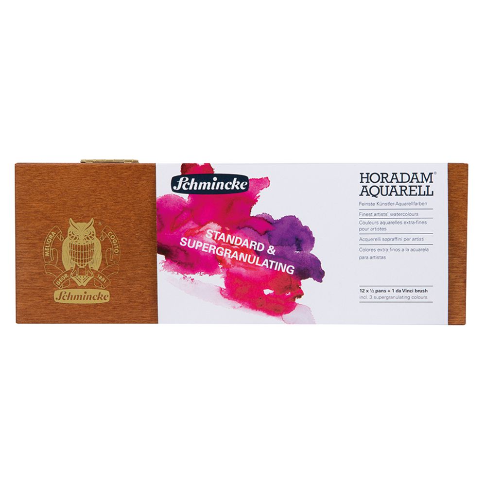 Tinta Aquarela Schmincke Horadam Pastilha 12 Cores