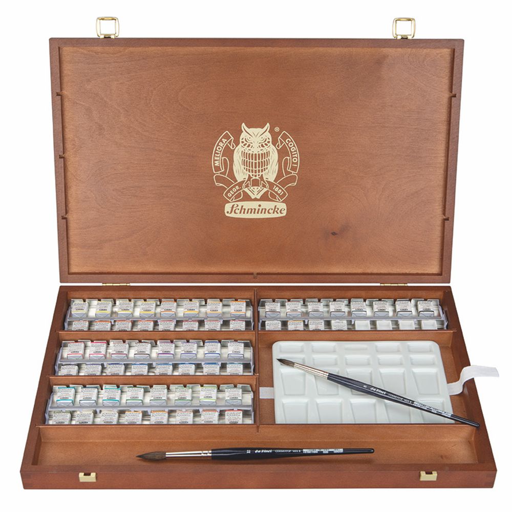 Tinta Aquarela Schmincke Horadam Pastilha 60 Cores Premium Edition