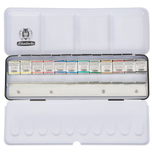 Tinta Aquarela Schmincke Horadam Pastilha 12 Cores