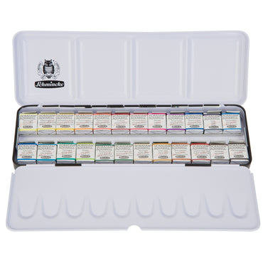 Tinta Aquarela Schmincke Horadam Pastilha 24 Cores