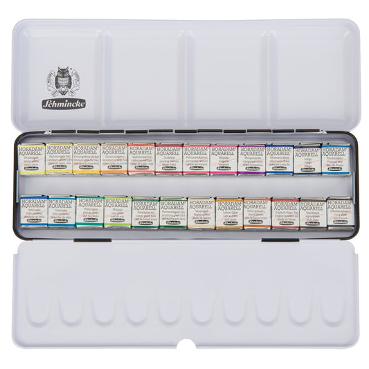 Tinta Aquarela Schmincke Horadam Pastilha 24 Cores