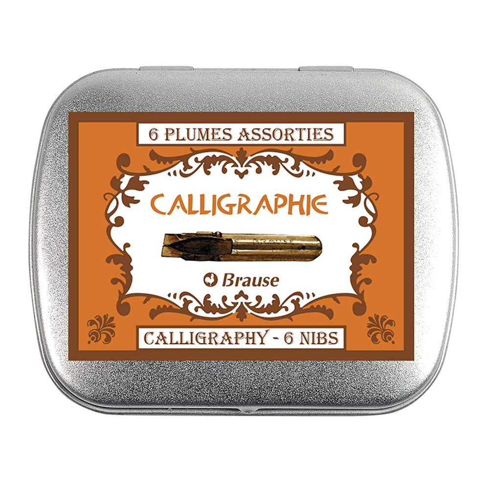 Estojo Caligráfico Brause com 6 Penas Calligraphie