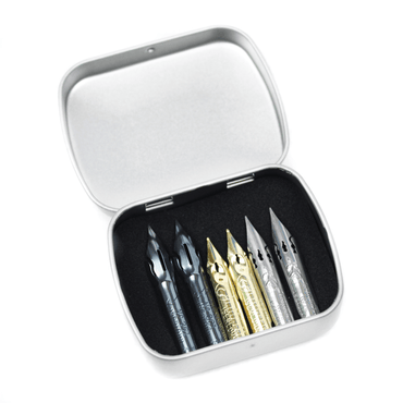 Estojo Caligráfico Brause com 6 Penas Ecriture