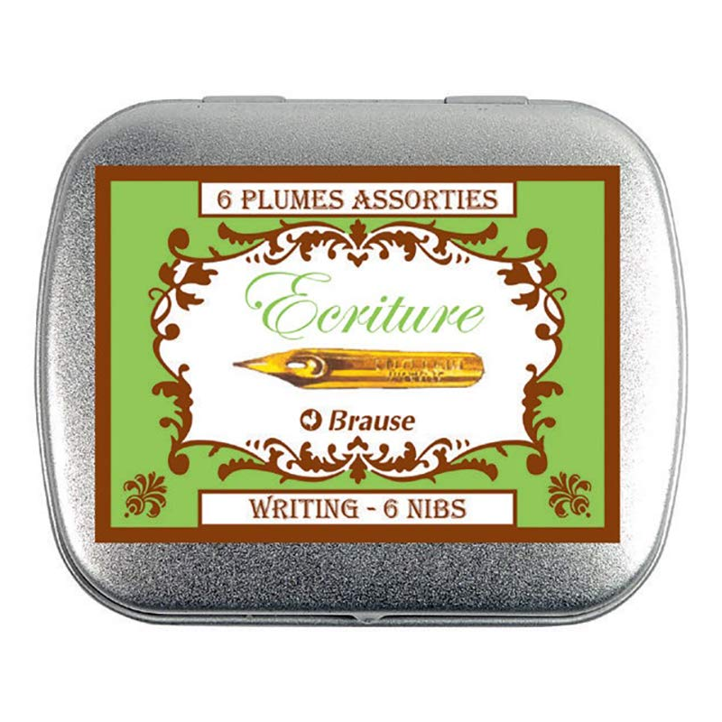 Estojo Caligráfico Brause com 6 Penas Ecriture