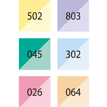 Estojo Caneta Brushables Kuretake Pastel 6 Unidades