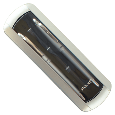 Estojo Caneta Pelikan Silverstar - Tinteiro e Esferográfica