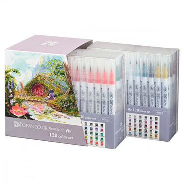 Estojo Zig Real Brush Kuretake 120 Cores