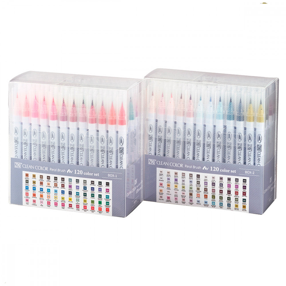 Estojo Zig Real Brush Kuretake 120 Cores