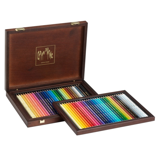 Estojo Caran d'Ache Luxo Madeira 60 Lápis