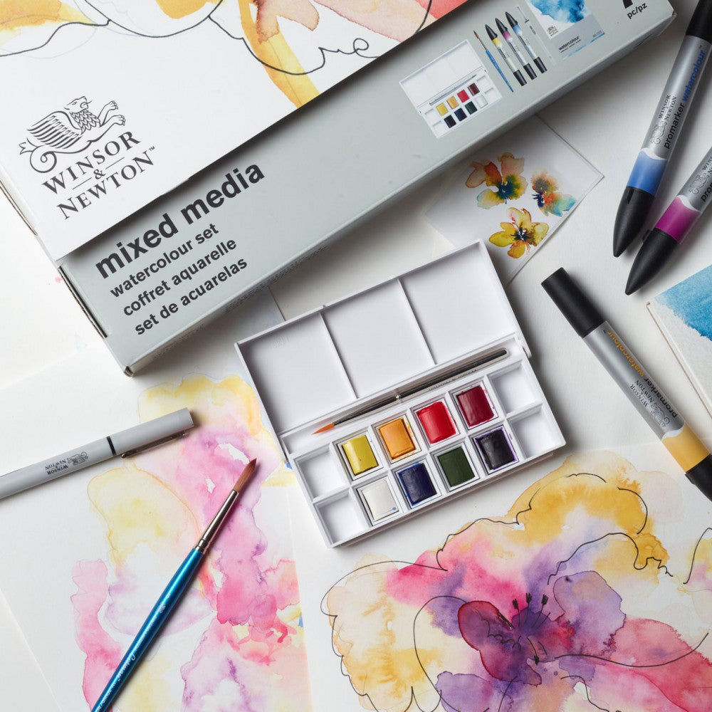 Estojo Aquarela Mixed Media Winsor & Newton 07 Peças