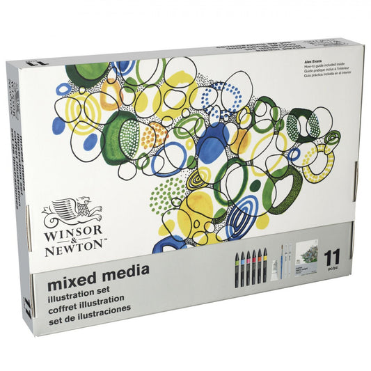 Estojo Ilustração Mixed Media Winsor & Newton 11 Peças