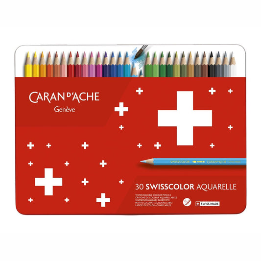 Lápis Aquarelável Swisscolor Caran D'Ache 30 Cores