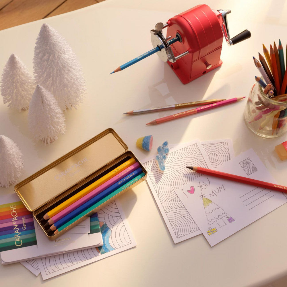 Lápis Aquarelável Caran D’Ache Prismalo Bicolor Rainbow 12 Unidades