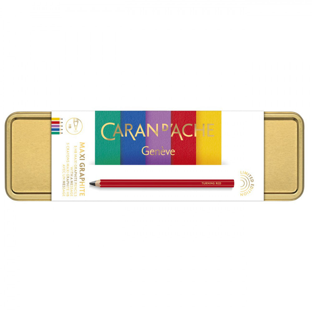 Estojo Lápis Grafite Caran D’Ache Maxi Rainbow 05 Unidades