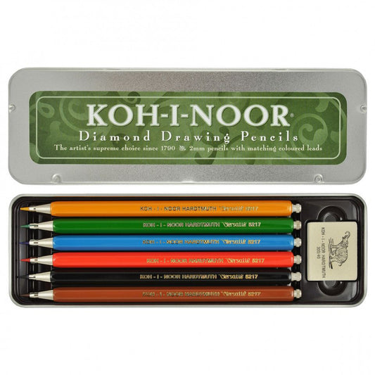 Estojo de Lapiseira Coloridas Koh-I-Noor Versátil 5217 - Edição Colecionador