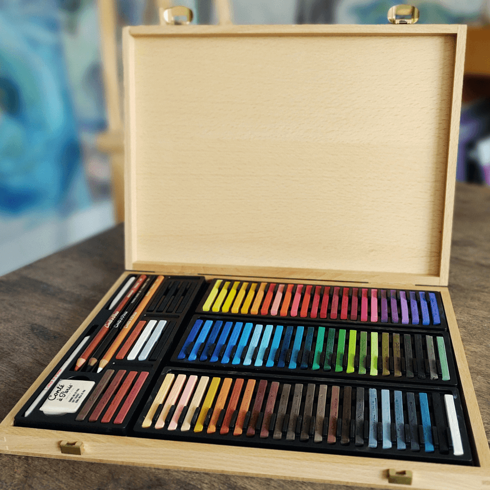 Pastel Seco Conté à Paris Carré 84 Cores Estojo Madeira