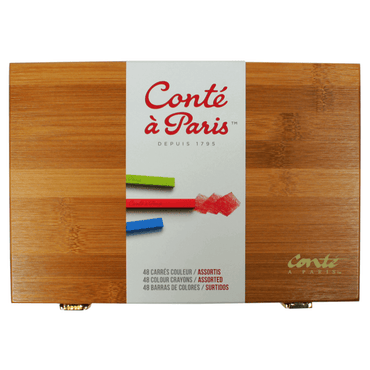 Pastel Seco Conté à Paris Carré 48 Cores Estojo de Madeira
