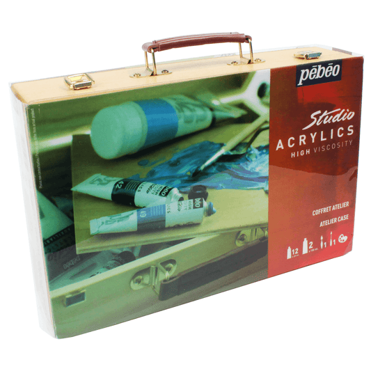 Estojo Tinta Acrílica Importada Pebeo Atelier Case