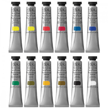 Estojo Tinta Acrílica Winsor & Newton Profissional 12 Cores