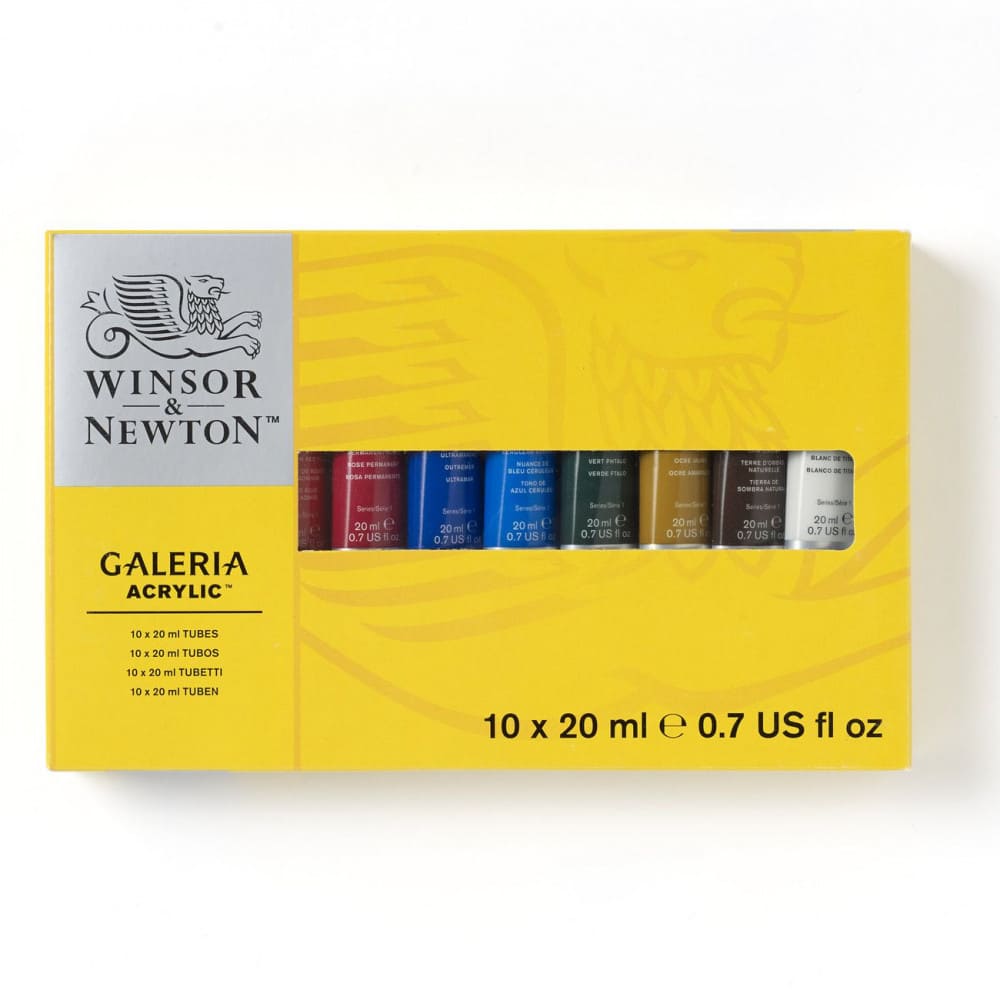 Estojo Tinta Acrílica Winsor & Newton Galeria 20ml 10 Unidades