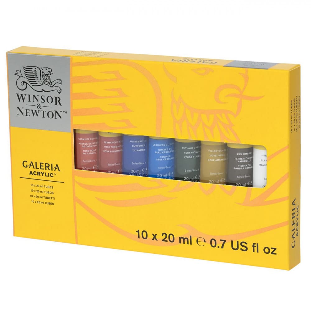Estojo Tinta Acrílica Winsor & Newton Galeria 20ml 10 Unidades