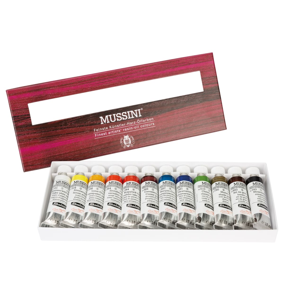 Estojo Tinta Óleo Schmincke Mussini 12 Tubos