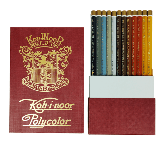 Estojo Retro Lápis de Cor Polycolor 48 cores