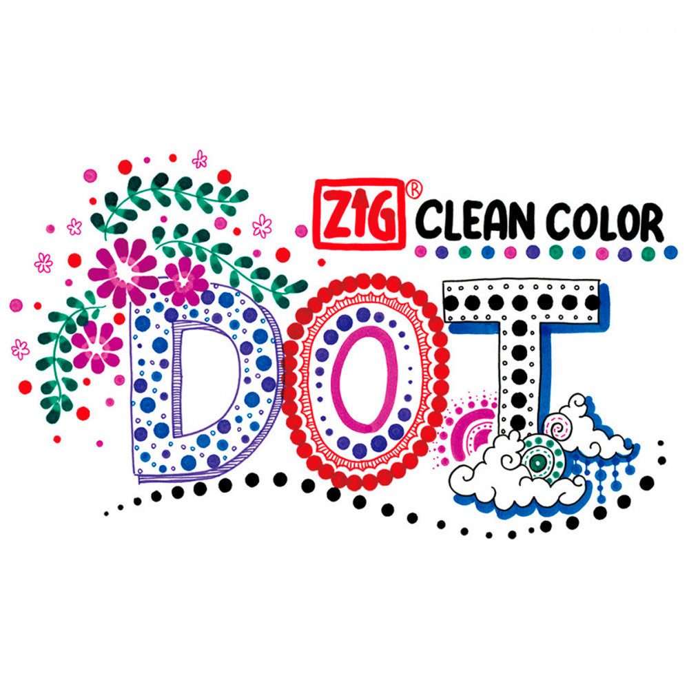Estojo Zig Dot Color Kuretake 12 Cores