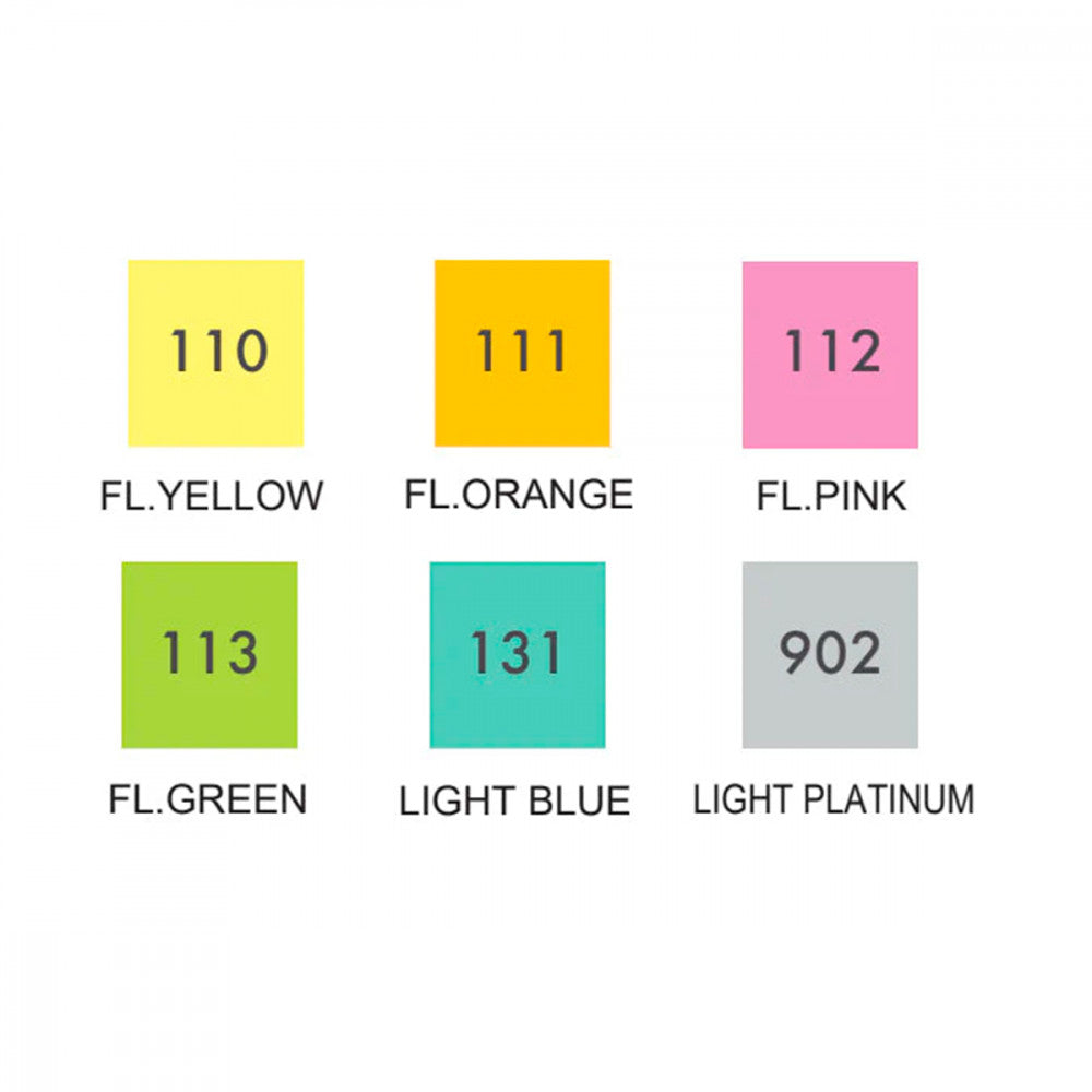 Estojo Zig Single Kuretake Highlight Colors 6 Unidades