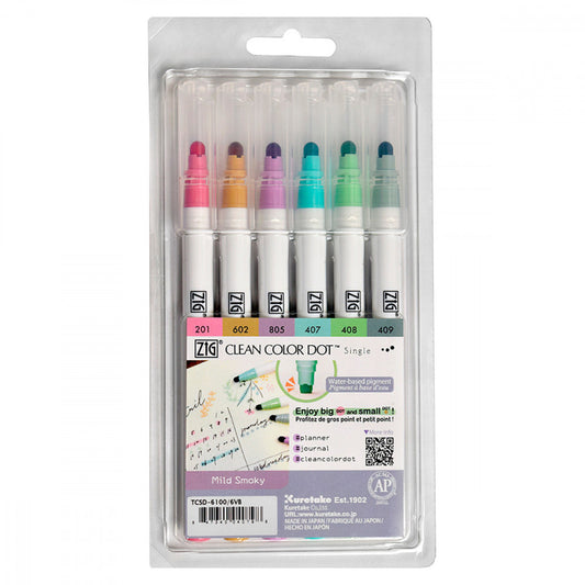 Estojo Zig Single Kuretake Mild Smoky 6 Unidades