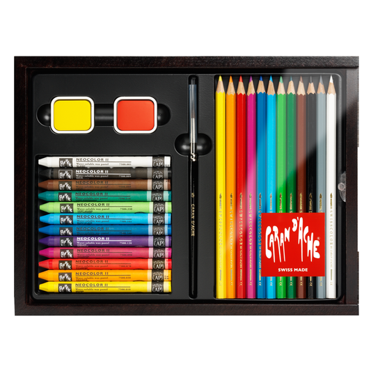 Multi Produtos Caran D'Ache 27 Peças Estojo Madeira