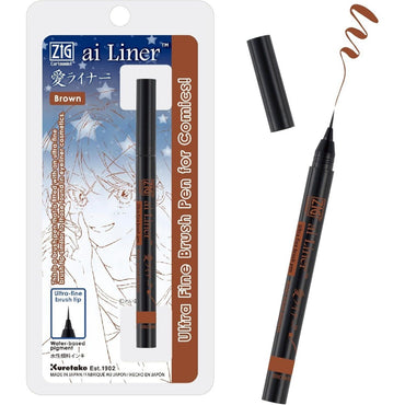 Caneta Pincel Ultra Fina Ai Liner Kuretake Brown