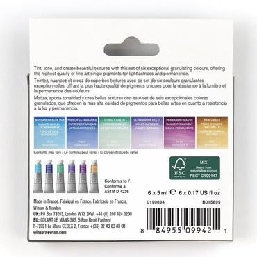 Aquarela Winsor & Newton Profissional C/6 Tubos Edição Granulation Collection