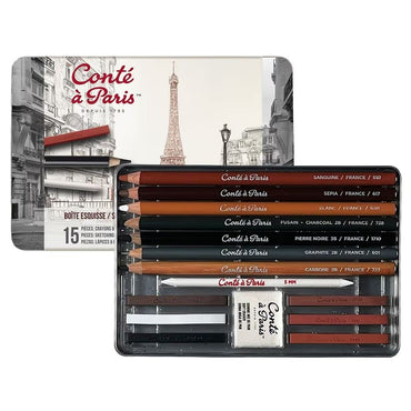 Estojo De Desenho Conté à Paris Sketching 15 Peças